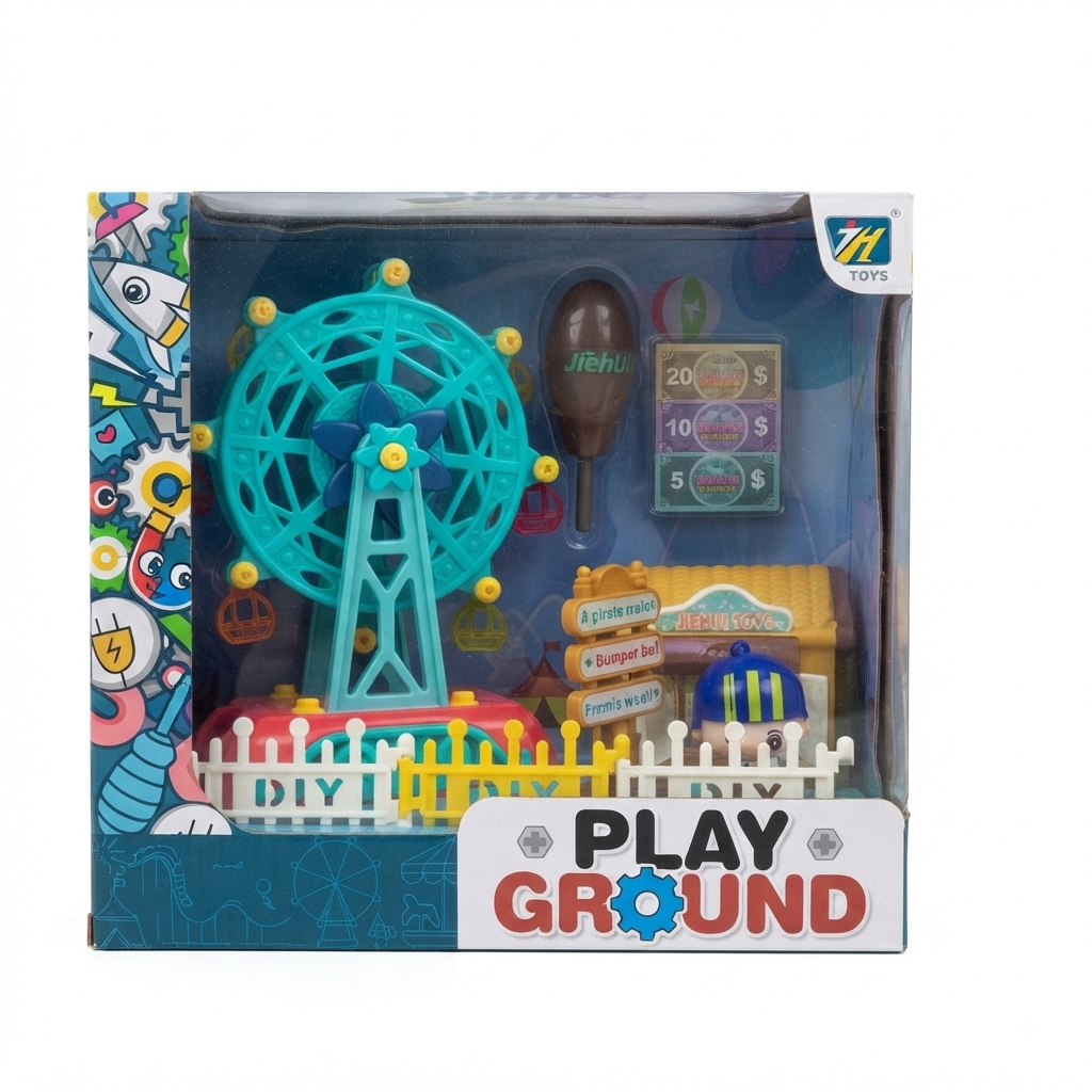 Play Ground Kit de Diversões : Roda Gigante, Carrossel e Quiosque (DIY) - (BRI0019)