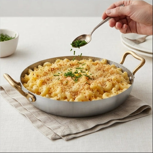 Frigideira Redonda 28cm Martelada com Alças Douradas: O Requinte que Sua Mesa Merece - (AYD241-43)