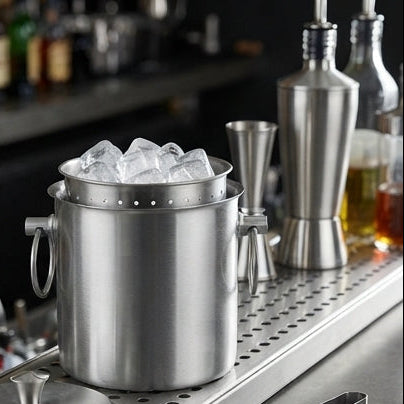 Kit Balde de Gelo Profissional para Bar, 12*22cm: Isolamento Térmico e Praticidade Completa - (AYD233-65)