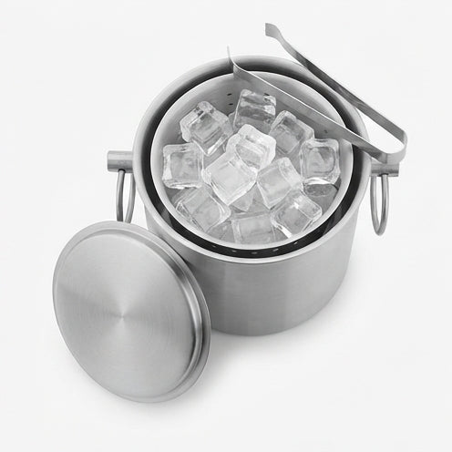 Kit Balde de Gelo Profissional para Bar, 12*22cm: Isolamento Térmico e Praticidade Completa - (AYD233-65)