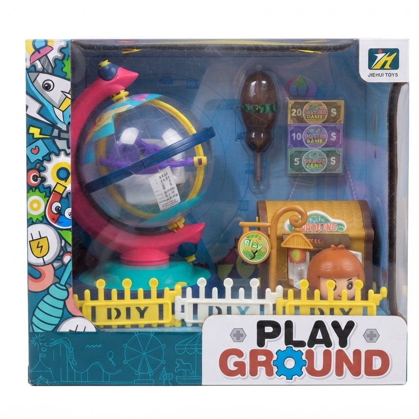 Play Ground Kit de Diversões : Roda Gigante, Carrossel e Quiosque (DIY) - (BRI0019)