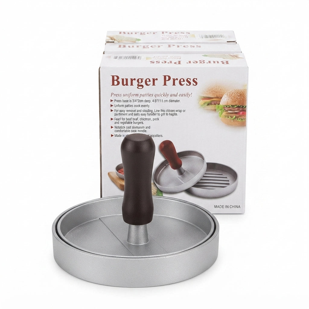 Prensa e Modelador de Hambúrguer 11.5cm: Praticidade e Padrão Profissional para os Seus Grelhados - (AYD310-31)