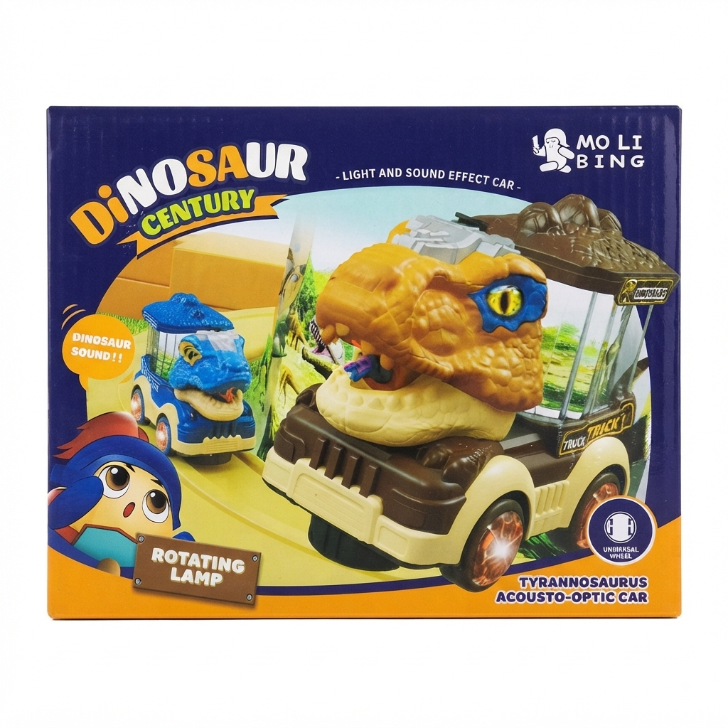 Deodap Dinosaur LED Toy Car with Mist and Music 7.9in - (AYC315-59)