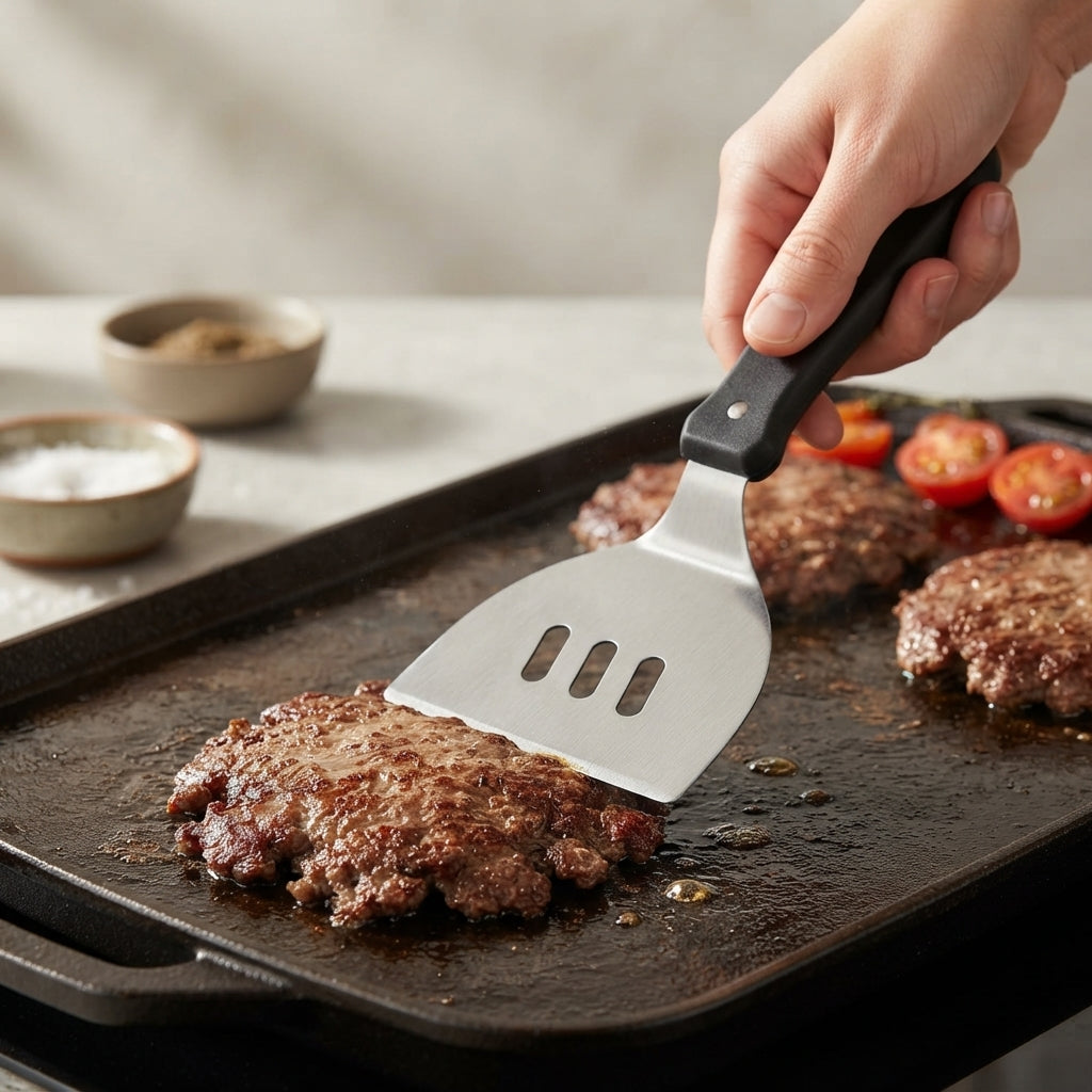 YH Stainless Steel Slotted Spatula: Perfect for Grilling, Flipping, and Draining Grease - (AYD243-67