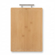 Tábua de Cozinha Compacta em Bambu Natural, 40*30 com Pega em Aço Inoxidável - (AYD305-47)