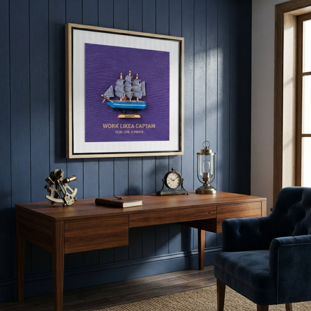 Coleção de Quadros Decorativos Temáticos, 40/40cm: Elementos em Relevo e Sofisticação para Ambientes - (AYD313-3)