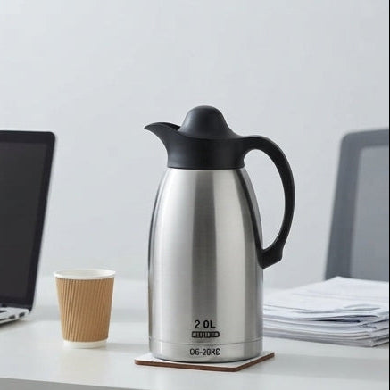 Garrafa Térmica Aço Inox 2.0L OG-20RC: Design Clássico, Boca Larga e Máxima Retenção Térmica - (AYD310-26)