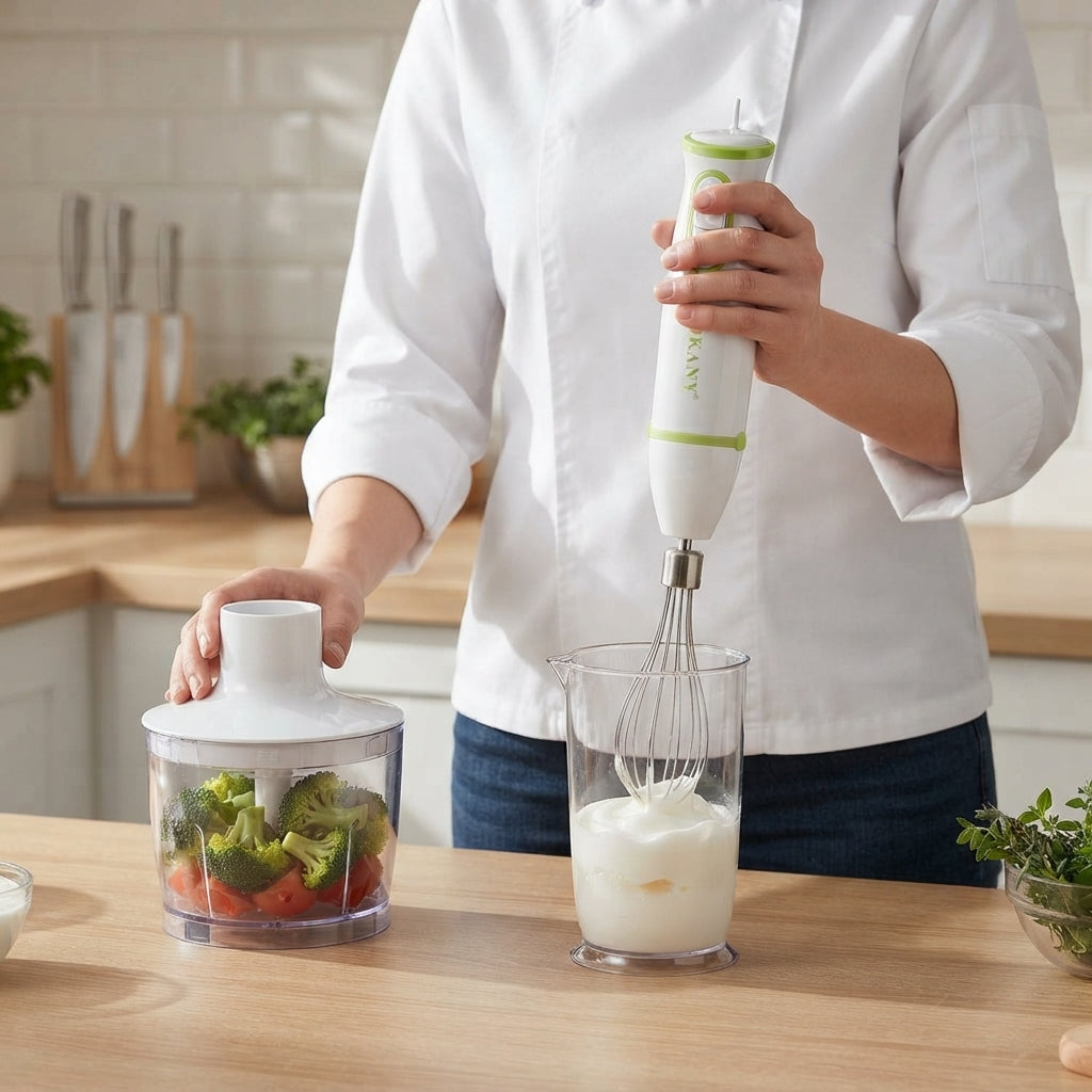 Sokany Hand Blender SK-1718-4, 4 em 1: Versatilidade Máxima e Potência para a Sua Cozinha - (SF-8013)
