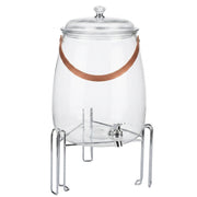 Dispensador de Bebidas XF-8534 com Alça de Couro e Suporte Cromado: Elegância e Charme para Suas Recepções - (AYD237-35)