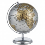 The Planet in High Fashion, 20cm: Silver and Gold Luxury Decorative Globe - (AYC329-8)