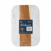 Sonforest Compact Cutting Board – Refined Design in Wood and White Marble - (AYD353-2)