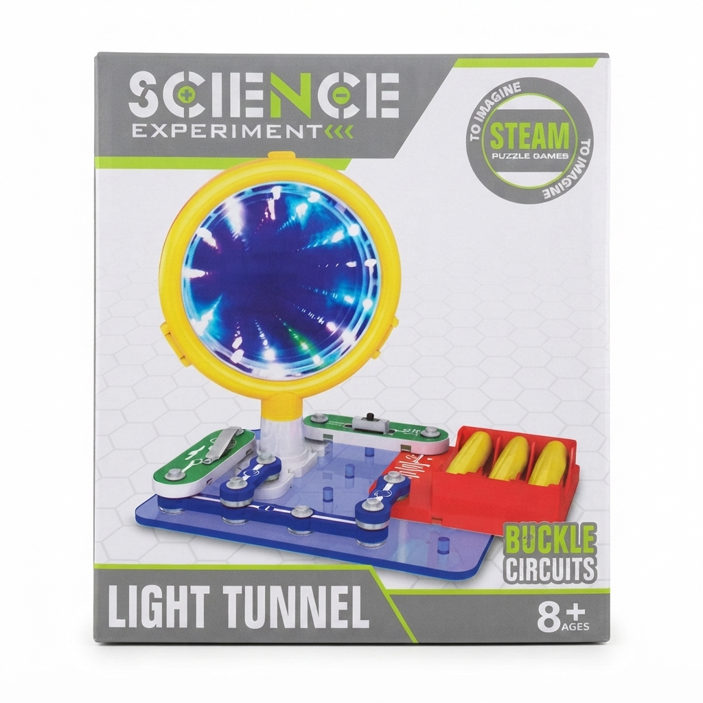 Kit de Construção de Experiência Científica Túnel de Luz BEA Toys 8 Modos - (AYC170-11)
