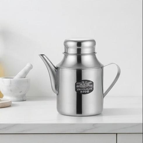 Tradição e Sabor, 11OZ: Galheta Profissional para Azeite e Óleo em Inox - (GAL4008)