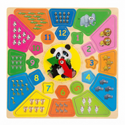 Relógio de Animais em Madeira Colorida - (AYC166-30)