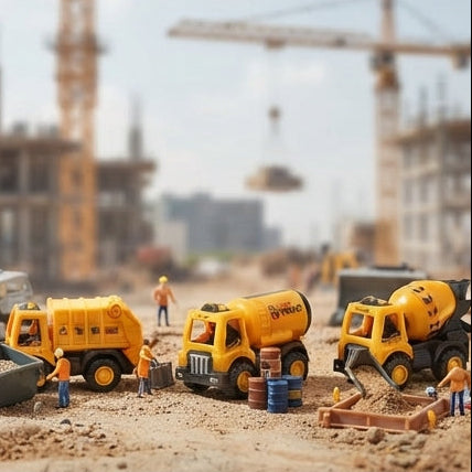 'Mega Builders' Construction Fleet Kit: Adventure and Fun in Miniature - (AYC315-29)