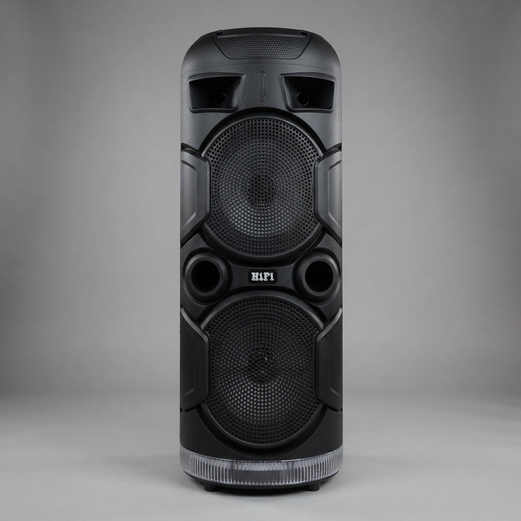 Coluna Torre KLGO de Alta Potência com Microfone: Graves Envolventes, Design Durável e Versatilidade Total para Karaokes - (AYC341-2)