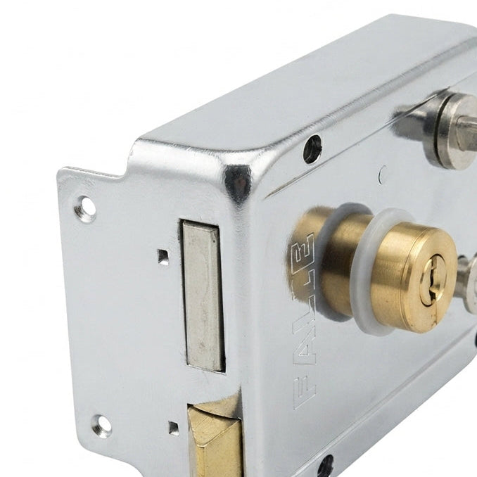 Fechadura Mecânica Externa com Acabamento Cromado – Proteção e Estilo para Portas - (fec0005)