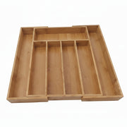 Organizador de Talheres Extensível em Bambu: Ajuste Perfeito e Gavetas Sempre Organizadas - (AYD305-67)