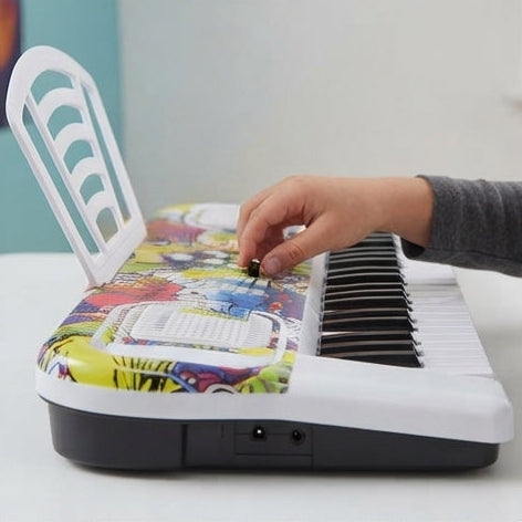 Teclado Musical Eletrónico 'Grafite Style': 37 Teclas, Microfone e Diversão Educativa para Pequenos Músicos - (AYC165-67)