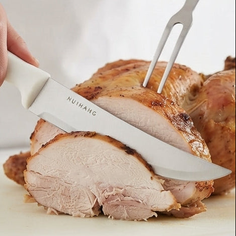Kit Huihang com Faca, Garfo e Chaira: O Companheiro Ideal para o seu Churrasco - (AYD243-62)
