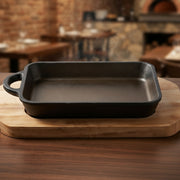 Chapa Retangular com Pega Única e Base de Madeira: Do Fogo Direto para a Mesa com Estilo - (AYD241-20)