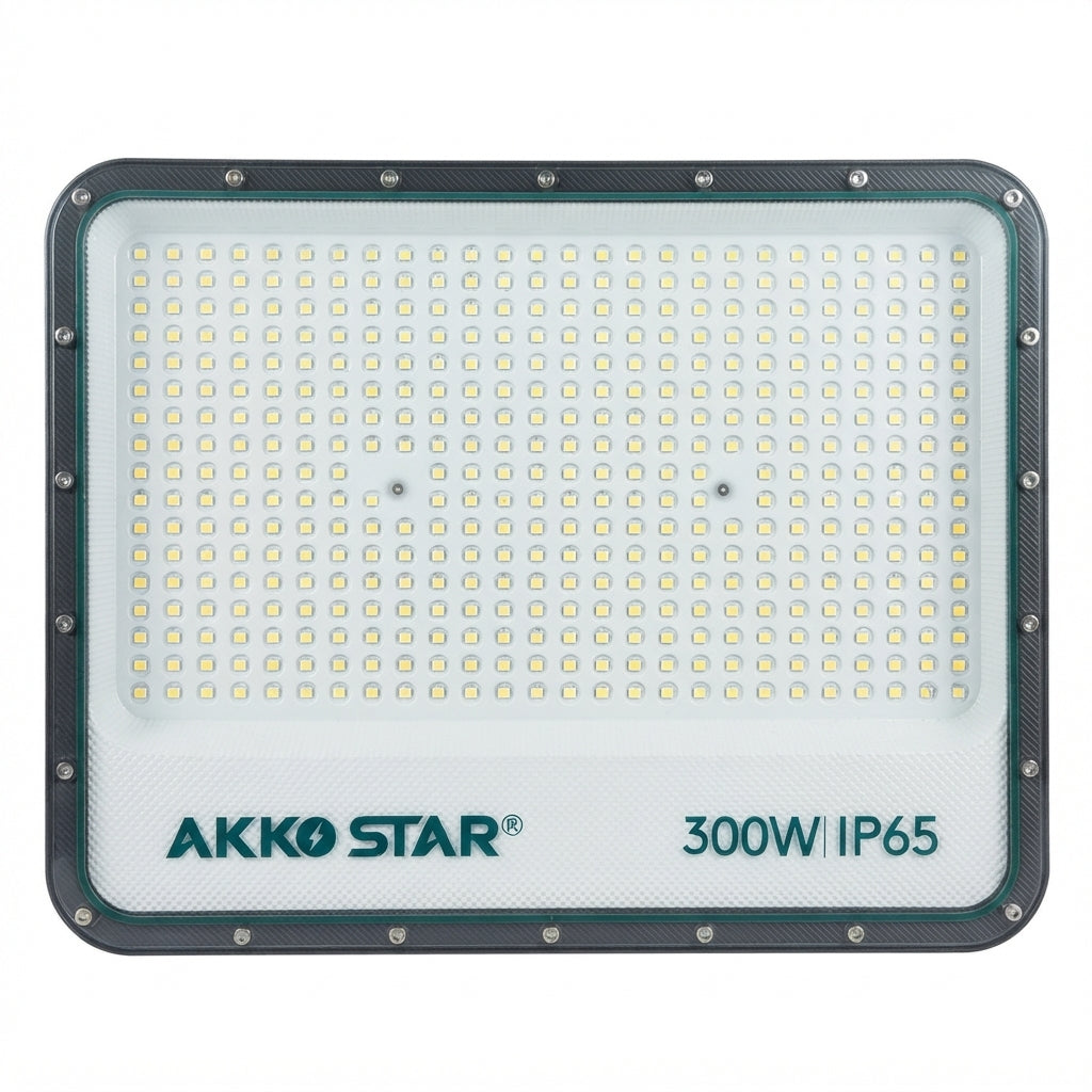 Refletor LED 300W AKKO STAR IP65: Tecnologia, Economia e Super Brilho 6500K para Seu Projeto - (AYA144-174)
