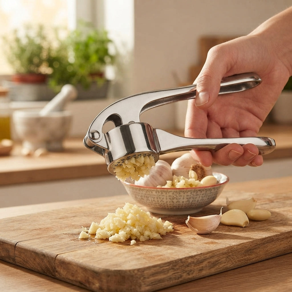 Espremedor de Alho Fullcook em Aço Inox: Potência e Praticidade na Culinária - (AYD243-22AB)