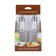 Dupla Gourmet: Conjunto de Saleiros em Vidro com Detalhes em Inox - (GAL4020)