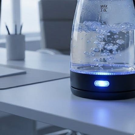 Chaleira Elétrica de Vidro Borossilicato 2.0L: Design Moderno, LED Azul e Fervura Ultrarrápida - (AYD235-22)