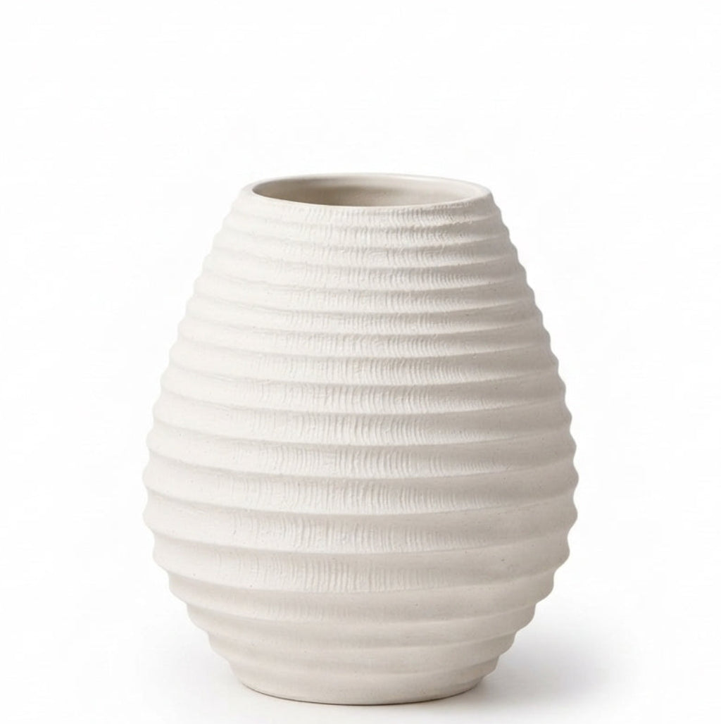 Modern White Ceramic Vase - (AYD312-3)