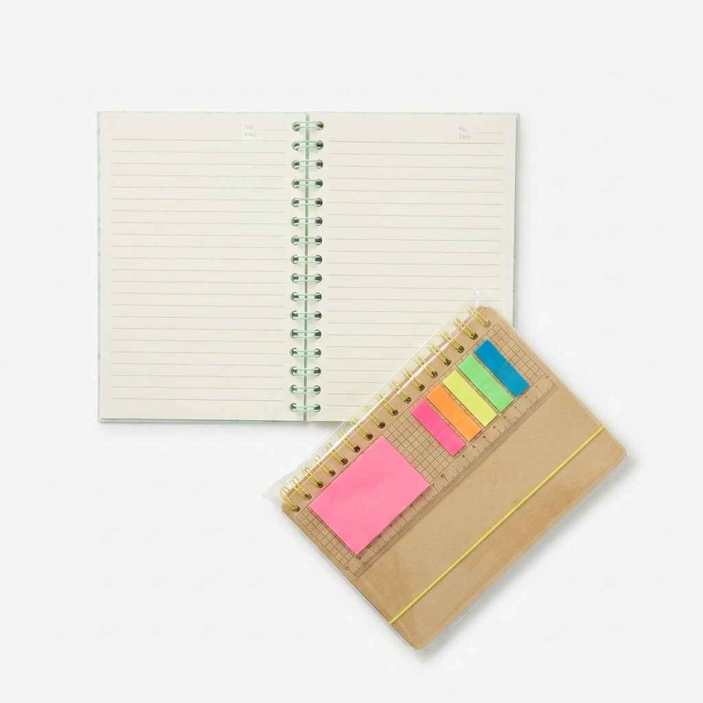 Bloco de Notas Adesivas Fluorescentes Memo Fix para Cadernos de Espiral - (AYC328-4)