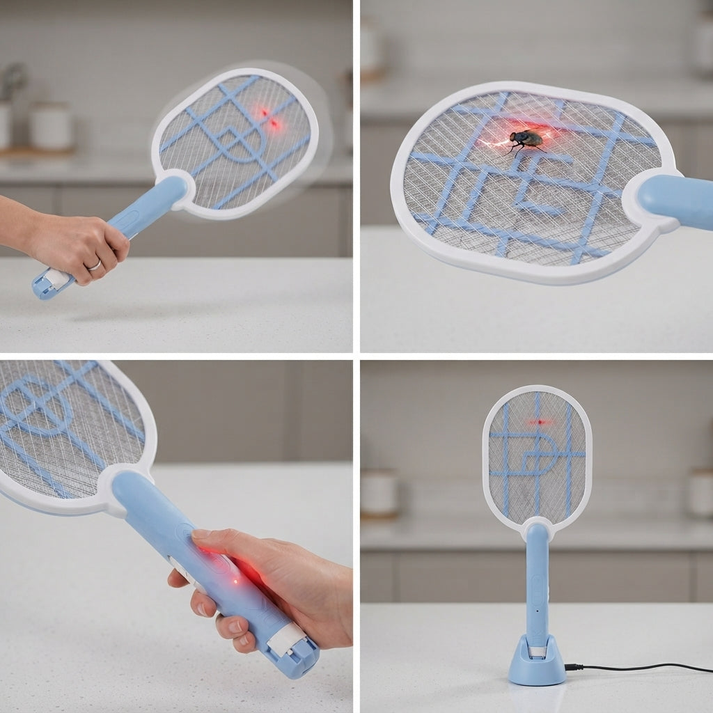 YPD Electric Mosquito Racket LTD-016: Proteção Prática e Eficaz Contra Insetos - (mat0006)