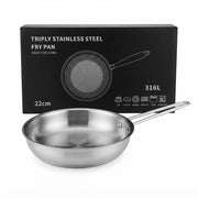 Frigideira Triply em Aço Inoxidável 316L - 22cm: Qualidade que Perdura (AYD233-112)