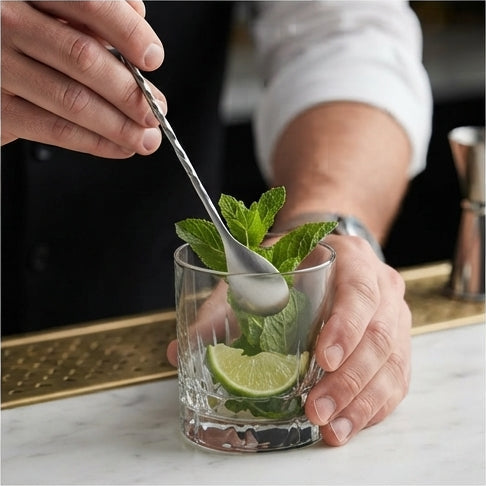 Bar Spoon 25cm in Stainless Steel: Versatility and Precision for Your Bar - (AYD233-12)