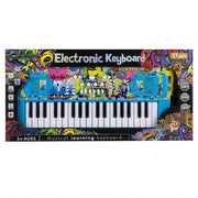 Teclado Musical Eletrónico 'Grafite Style': 37 Teclas, Microfone e Diversão Educativa para Pequenos Músicos - (AYC165-67)