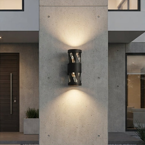Candeeiro de Parede Cilíndrico Preto – Design Contemporâneo e Efeito Cénico - (can0092)