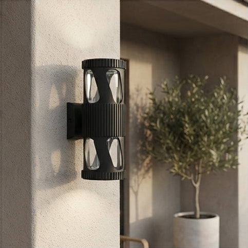 Candeeiro de Parede Cilíndrico Preto – Design Contemporâneo e Efeito Cénico - (can0092)