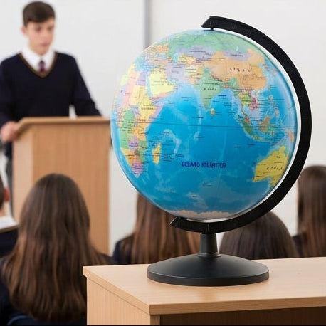 O Planeta em Detalhes, 25cm: Globo Terrestre Clássico para Escolas e Escritórios - (AYC329-4)