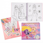 Caderno Top Model para Colorir com Lantejoulas Reversíveis
