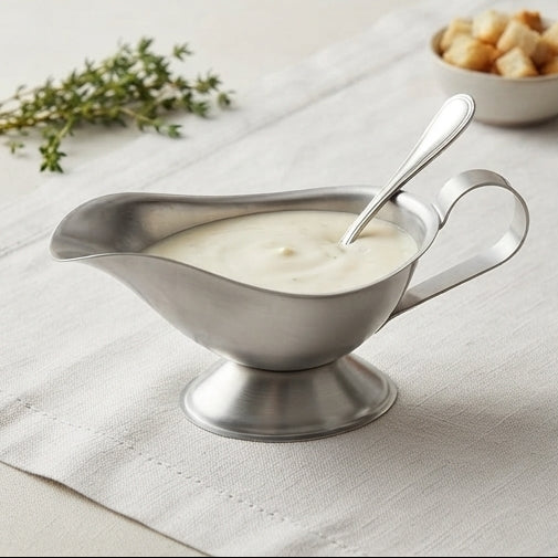 Molheira Clássica em Aço Inox, 8OZ: Elegância e Sofisticação para Servir à Mesa - (AYB233-78)