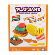 Play Sand Hamburger Set: Diversão Prática, Atóxica e Modelagem Sem Fim para Crianças - (AYB27-1)