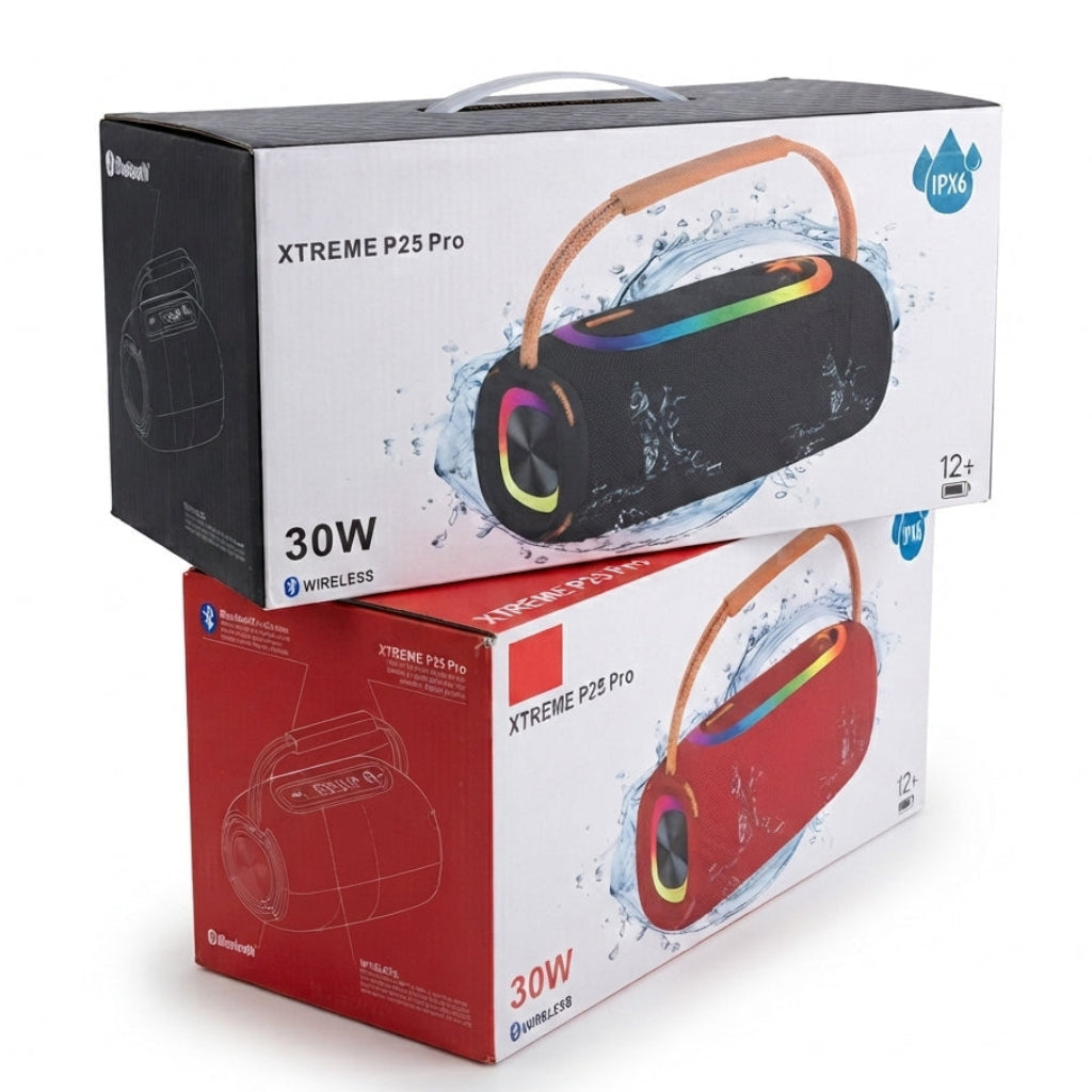 Coluna Bluetooth Xtreme P25 Pro: Áudio de Alta Potência, 12 Horas de Bateria e Design Resistente - (IT0157)