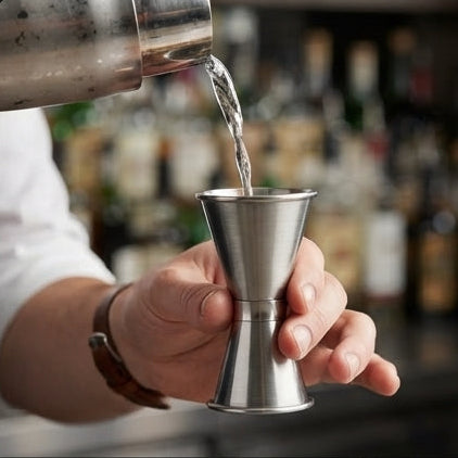 Double Jigger de Aço Inoxidável 20/40ml: O Toque Profissional para os Seus Coquetéis - (AYB233-46)