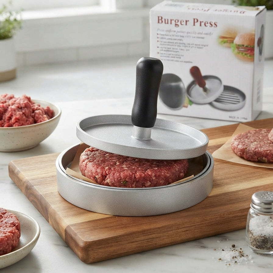 Prensa e Modelador de Hambúrguer 11.5cm: Praticidade e Padrão Profissional para os Seus Grelhados - (AYD310-31)
