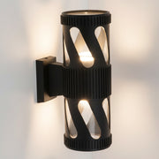 Candeeiro de Parede Cilíndrico Preto – Design Contemporâneo e Efeito Cénico - (can0092)