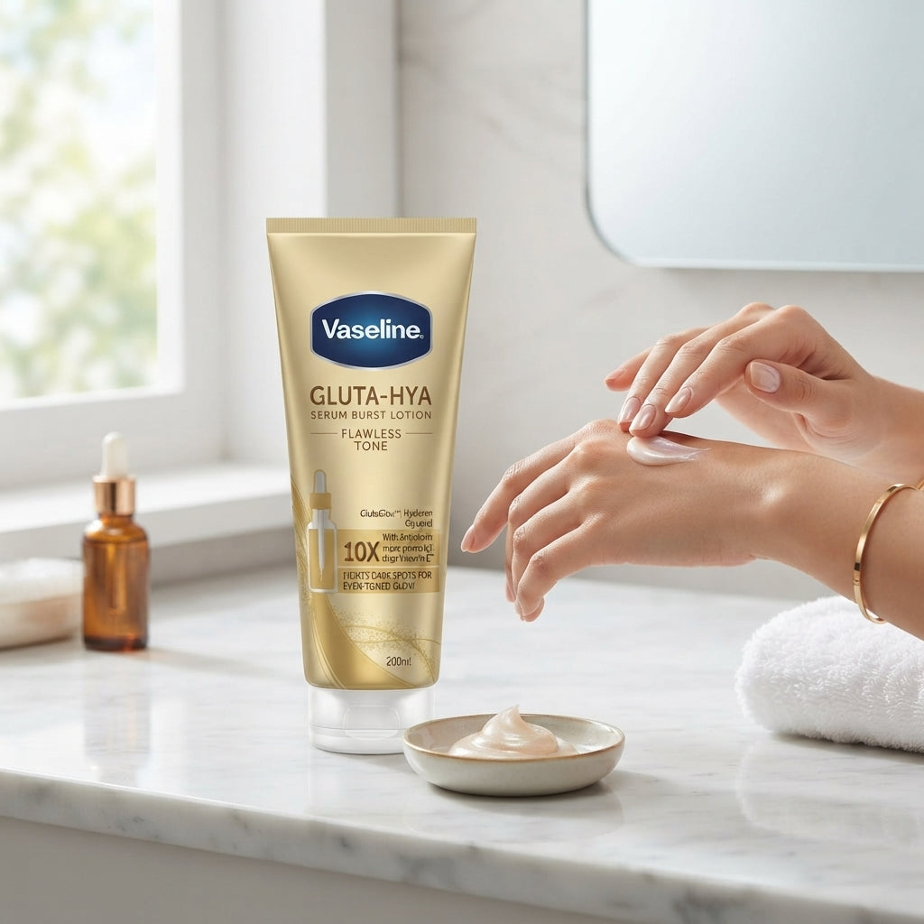 Loção Corporal Sérum Vaseline Gluta-Hya Flawless Tone 200ml