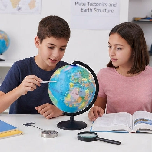 O Planeta em Detalhes, 25cm: Globo Terrestre Clássico para Escolas e Escritórios - (AYC329-4)