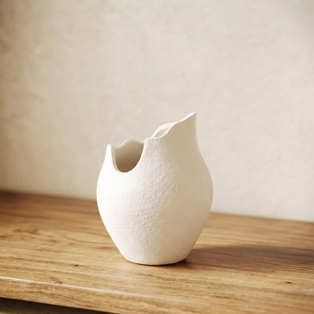 Medium Modern Organic Ceramic Vase - (AYD312-31)