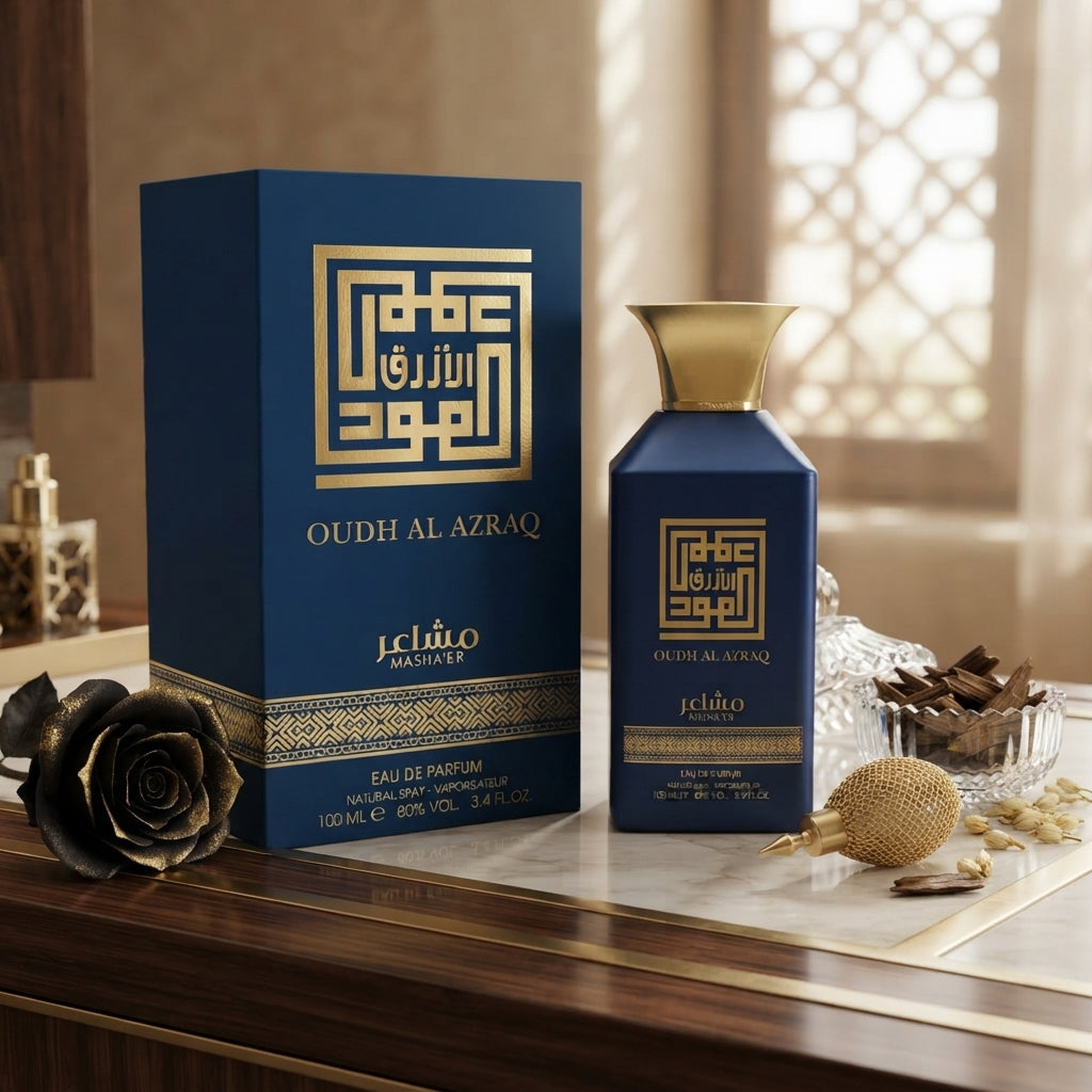 Mashaer Oudh Azraq Perfume - (6282717219430)
