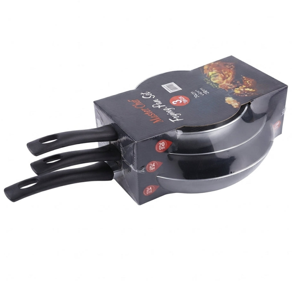 Conjunto de Frigideiras HotChef 3 Pcs: A Versatilidade Definitiva para a Sua Cozinha - (AYD310-49)